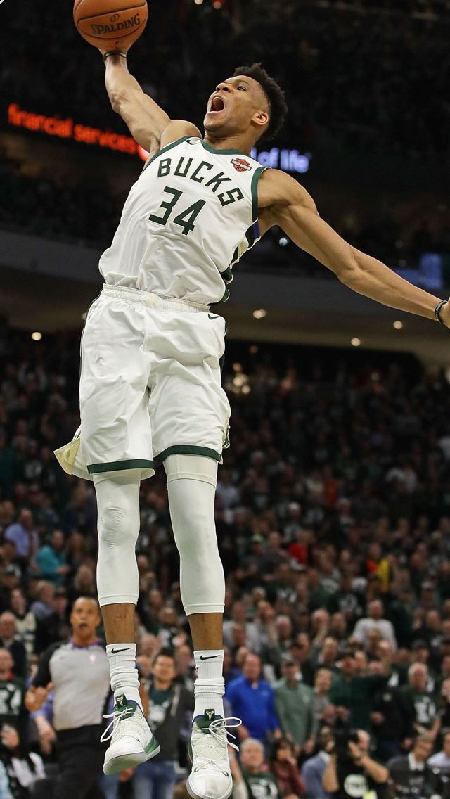 640x1136 Giannis Antetokounmpo Dunk Top Free Giannis - basketball celebrity iPhone Wallpaper