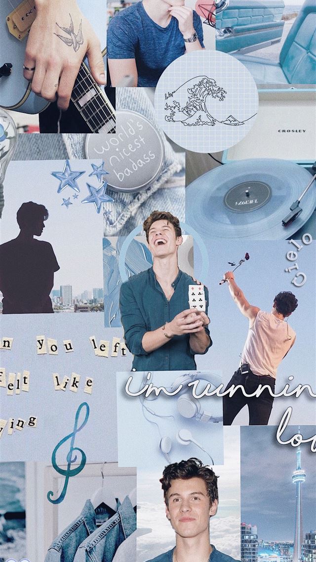 Shawn Mendes aesthetic blue iPhone wallpaper 