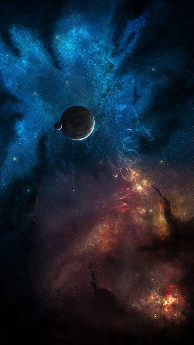 640x1136 Space World Corner - nebula iPhone Wallpaper