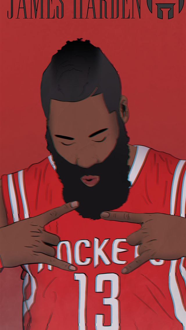 640x1136 James Harden Phone Drawn in Photoshop rockets - basketball celebrity iPhone Wallpaper