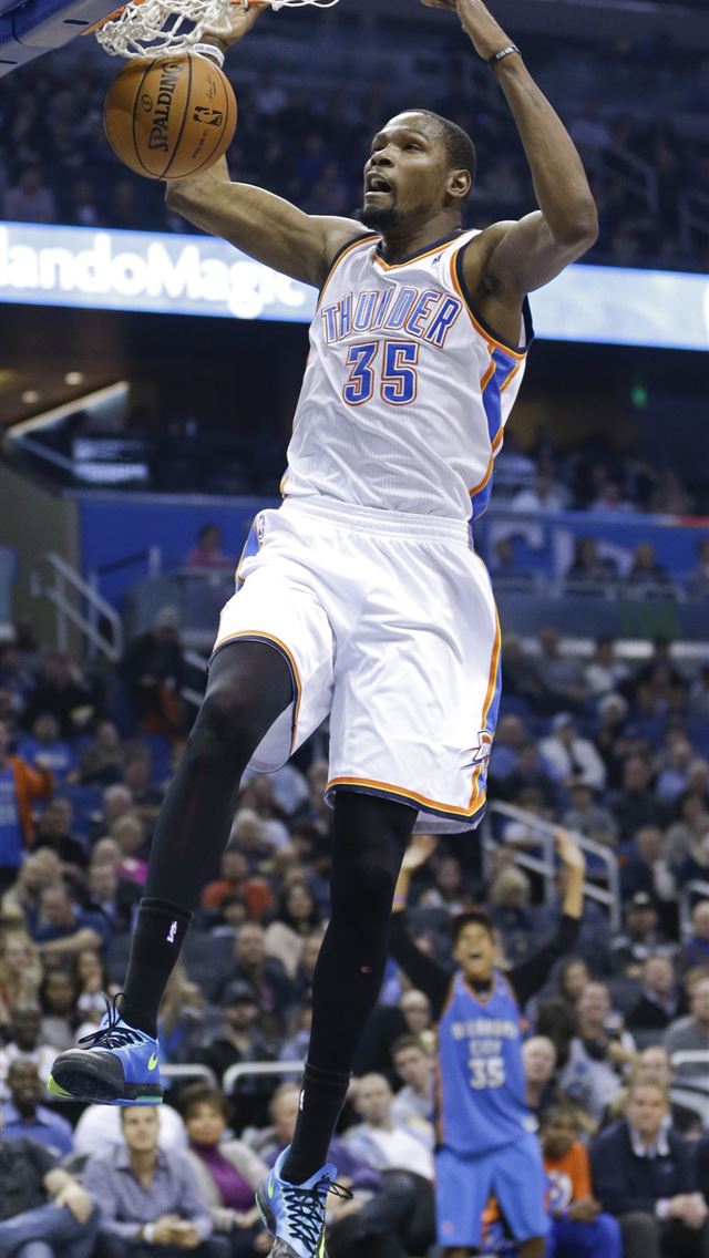 640x1136 Kevin Durant Dunk 2018 - basketball celebrity iPhone Wallpaper