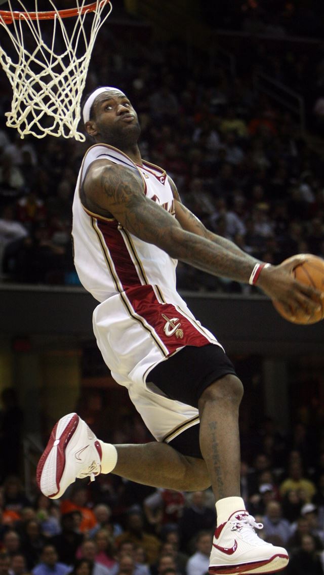 640x1136 Dunk Hd Lebron James Ecopetit cat - basketball celebrity iPhone Wallpaper