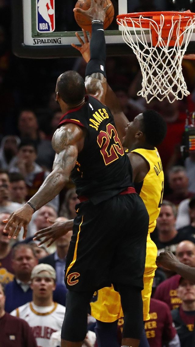 640x1136 Pacers LeBron James' block on Victor Oladipo was '... - basketball celebrity iPhone Wallpaper