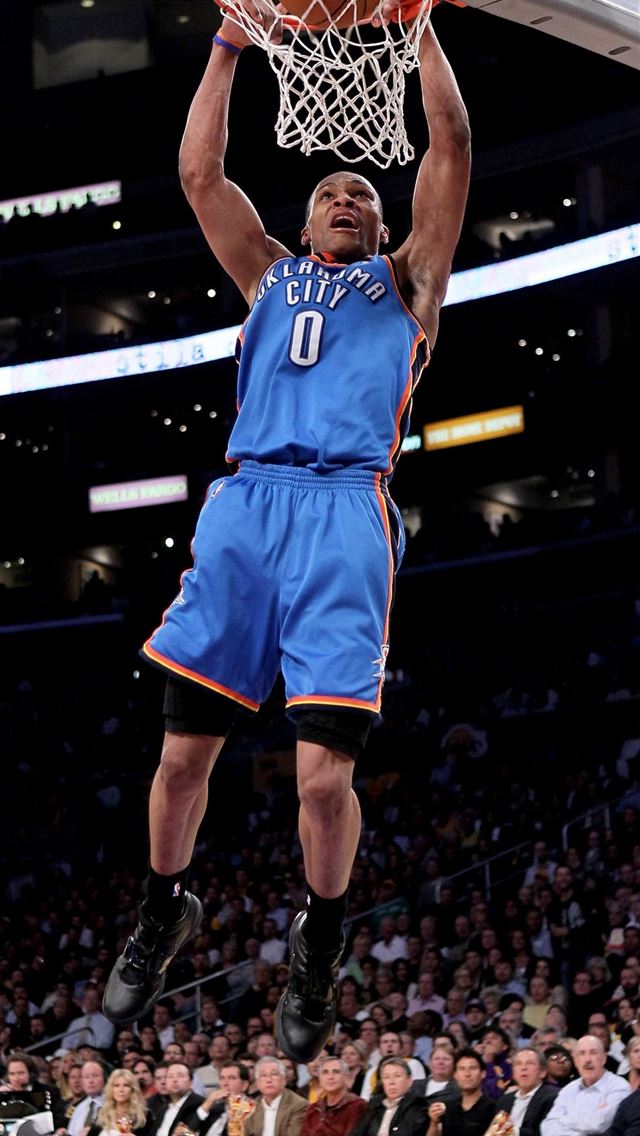 640x1136 Russell Westbrook Dunking HD - blake griffin iPhone Wallpaper