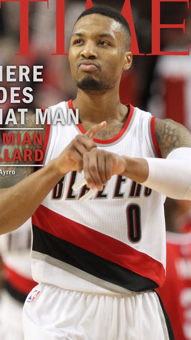 640x1136 Damian Lillard Time Magazine Cover ripcity - damian lillard iPhone Wallpaper