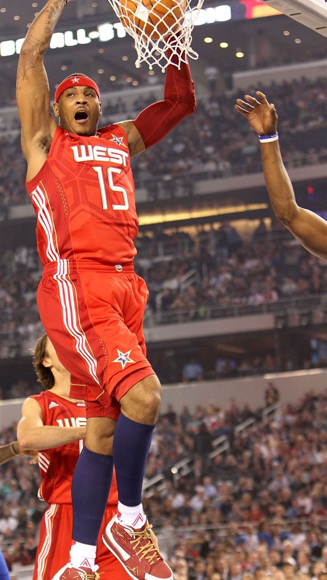 640x1136 Carmelo Anthony NBA All Star Game - basketball celebrity iPhone Wallpaper