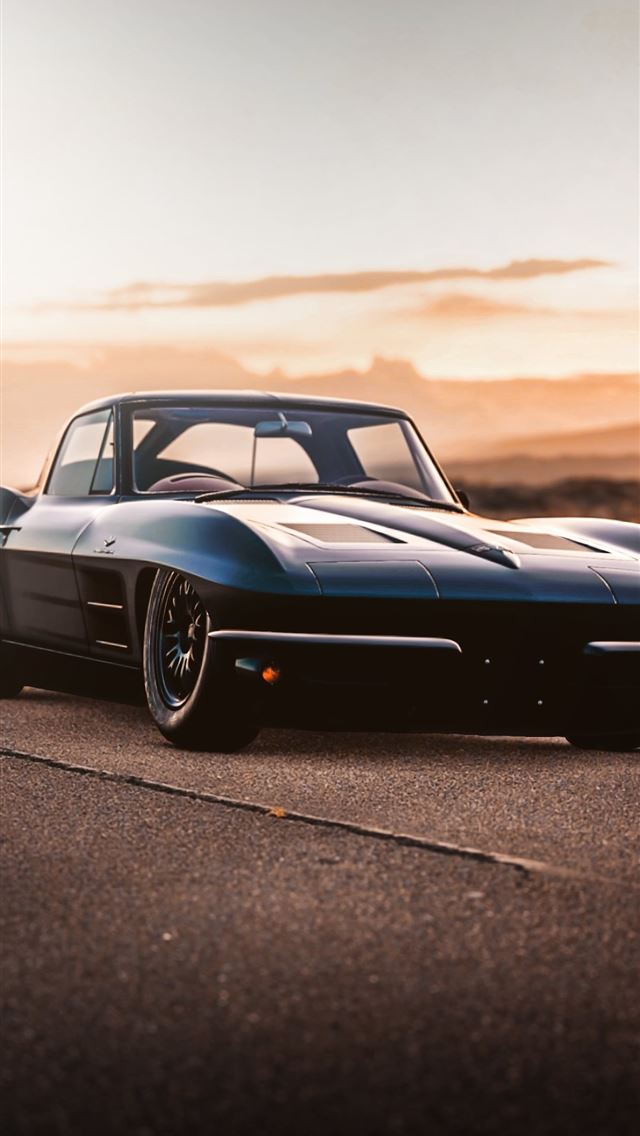 640x1136 blue Mercedes Benz 300 SL coupe parking near road -  iPhone Wallpaper