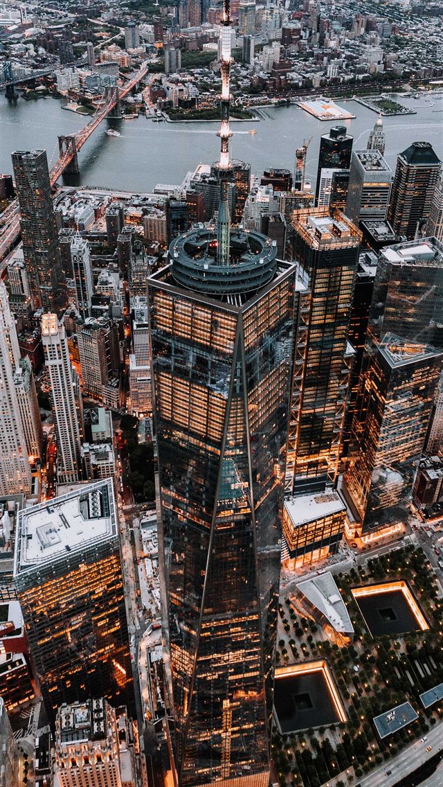 640x1136 brown and black high rise building - united states iPhone Wallpaper