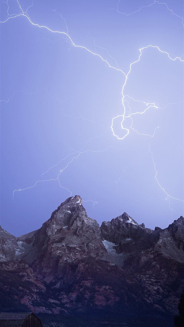 640x1136 lightning illustration - thunderstorm iPhone Wallpaper