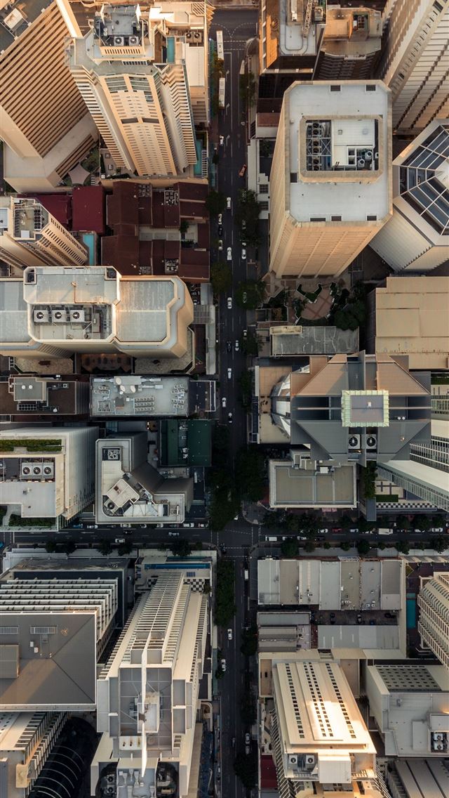 640x1136 bird's eye view of buildings - scenery iPhone Wallpaper