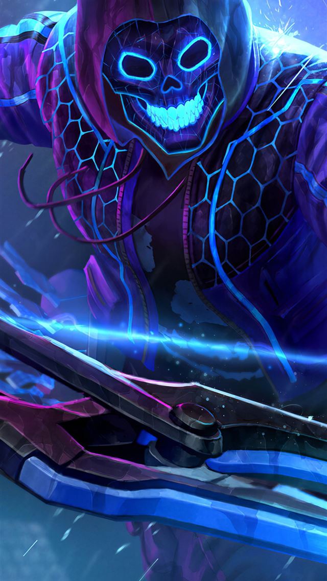 640x1136 smite neon hero - artstation iPhone Wallpaper