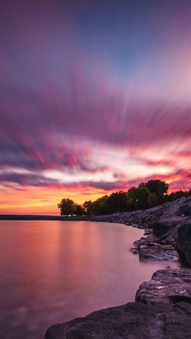 640x1136 body of water and gray rock formation -  iPhone Wallpaper