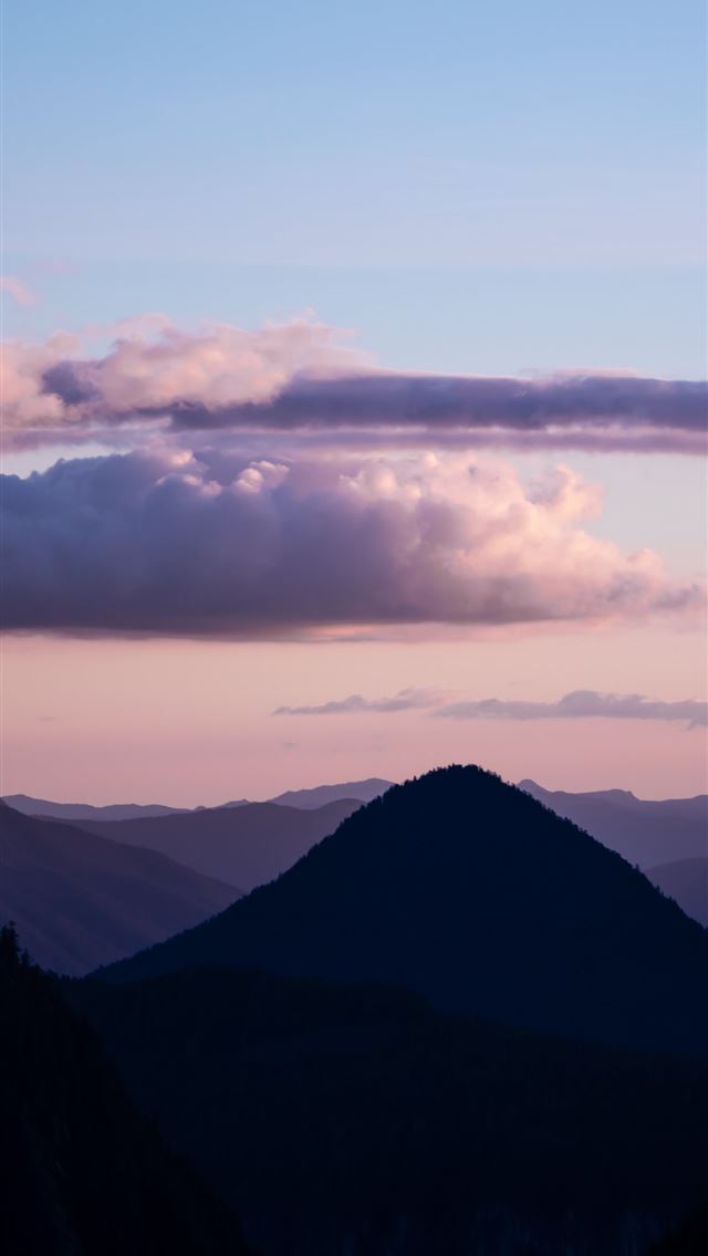 640x1136 silhouette photography of mountain range -  iPhone Wallpaper