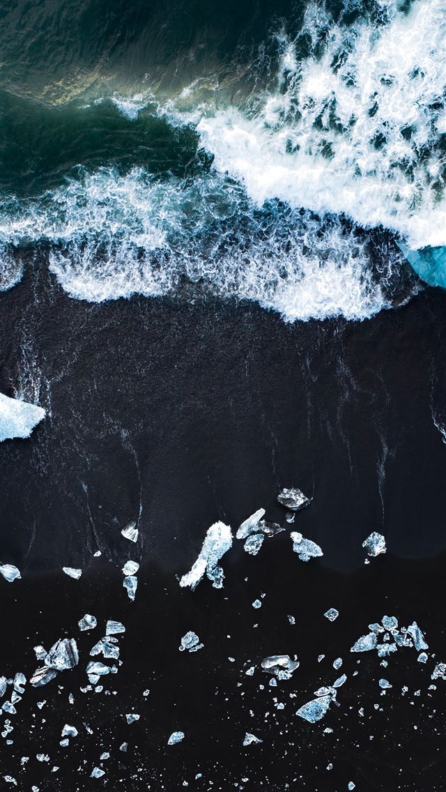 640x1136 birds on beach shore during daytime - mountain iPhone Wallpaper