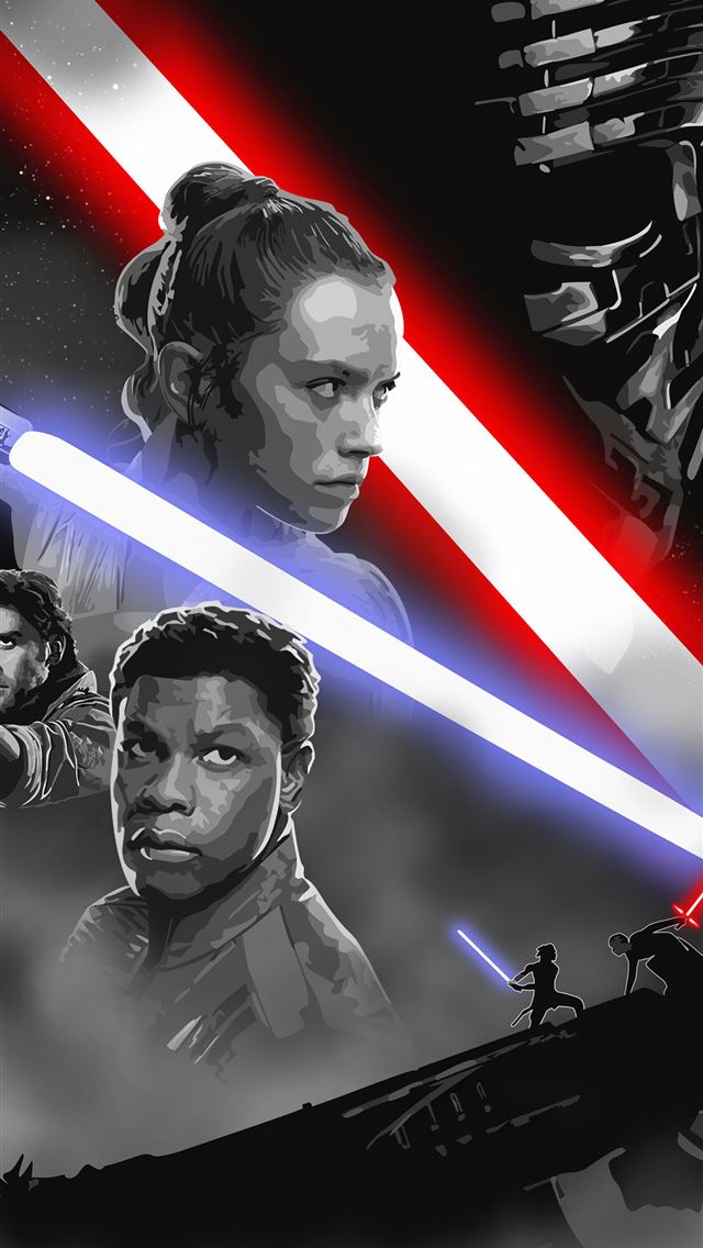 640x1136 star wars rise of skywalker art - star wars iPhone Wallpaper