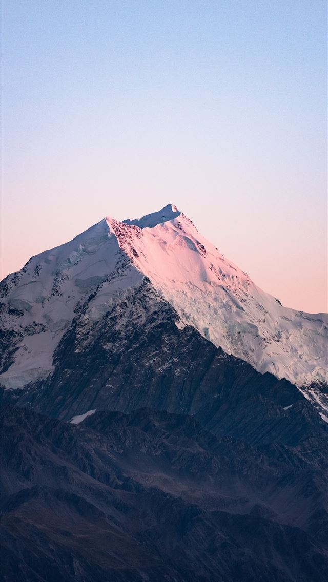 640x1136 ice capped mountain at daytime - red iPhone Wallpaper