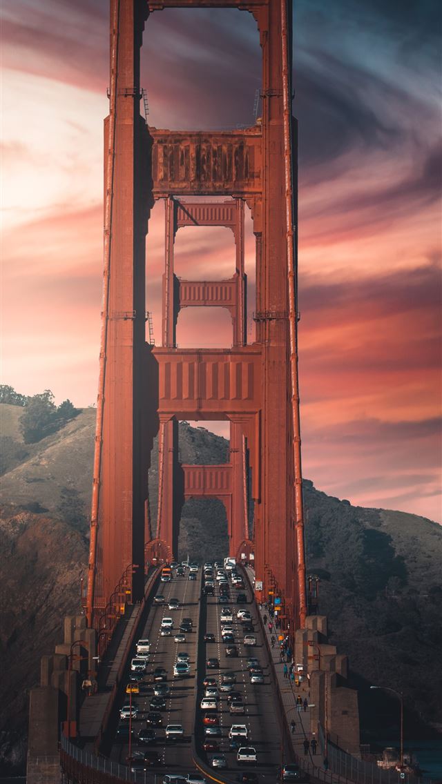640x1136 brown bridge over the river - ca iPhone Wallpaper