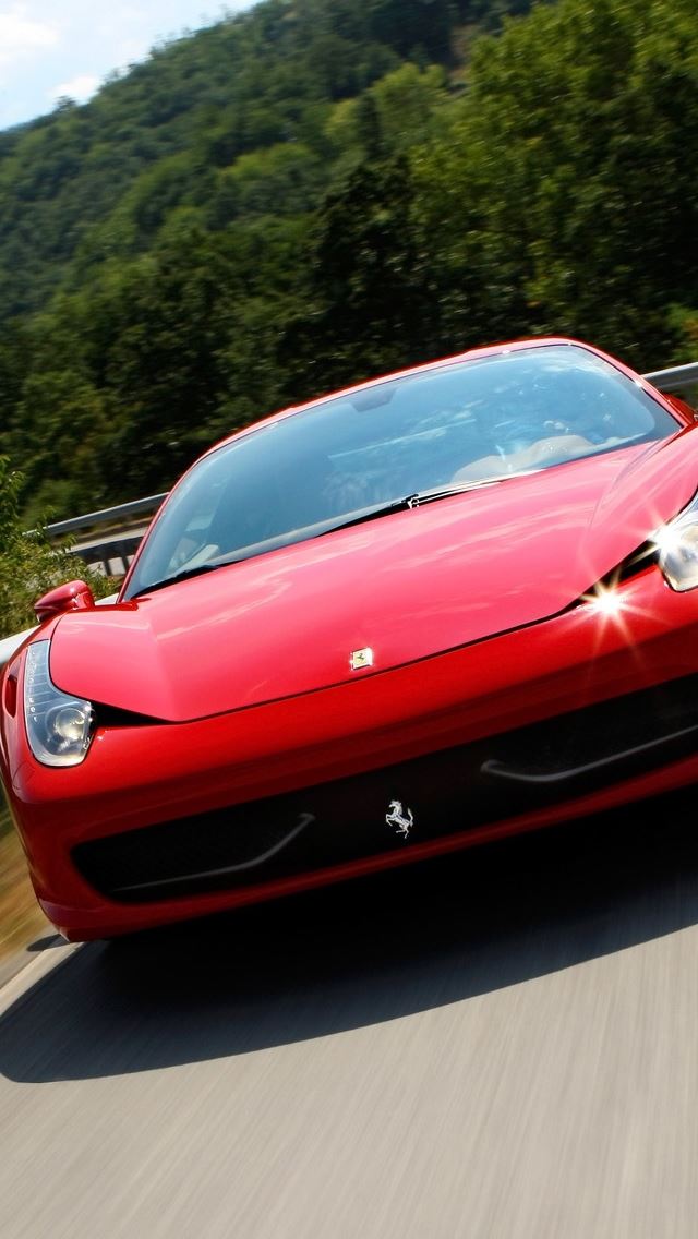 640x1136 Ferrari 458 Italia Winding 2010 - clean iPhone Wallpaper