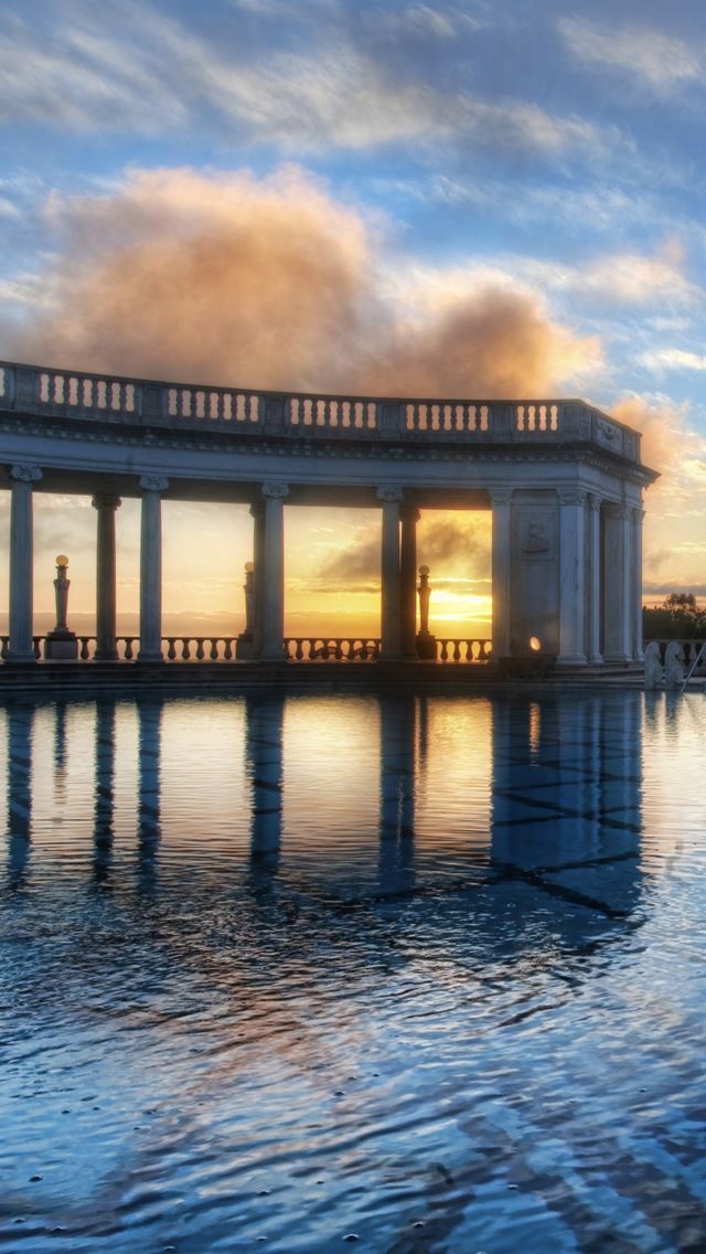640x1136 Neptune pool hearst castle - castle iPhone Wallpaper