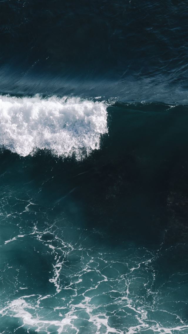 640x1136 aerial view of ocean waves - travel iPhone Wallpaper