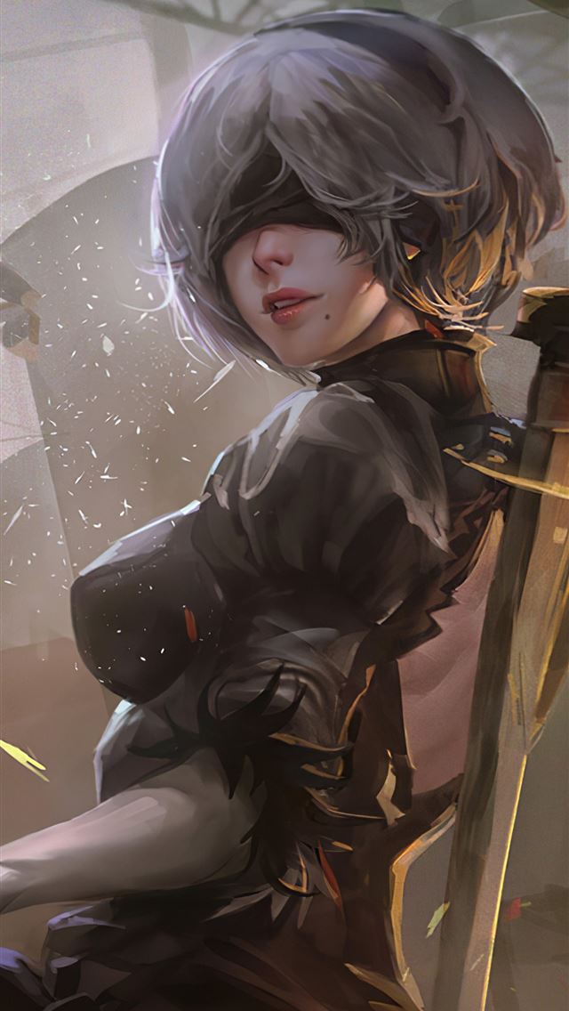 640x1136 2b nier automata 4k 2020 - artstation iPhone Wallpaper
