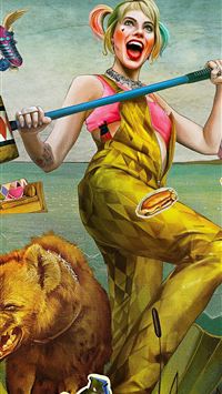 4k harley quinn birds of prey wallpaper