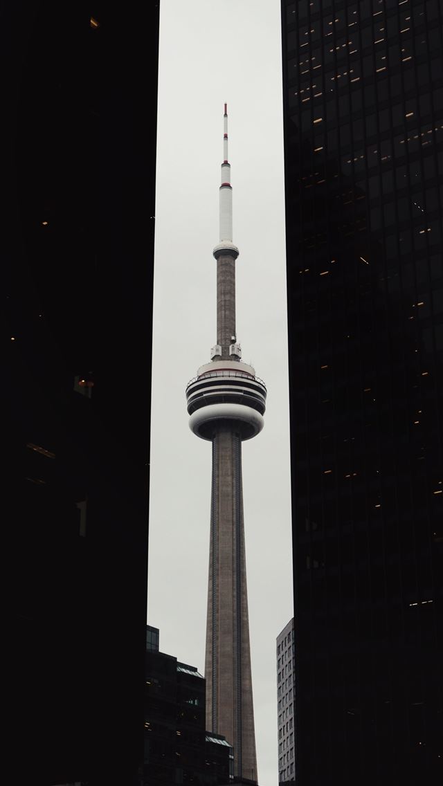 640x1136 white and black tower during night time - canada iPhone Wallpaper