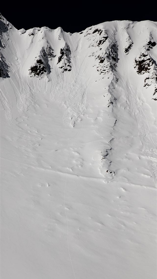 640x1136 snow covered mountain - tree iPhone Wallpaper