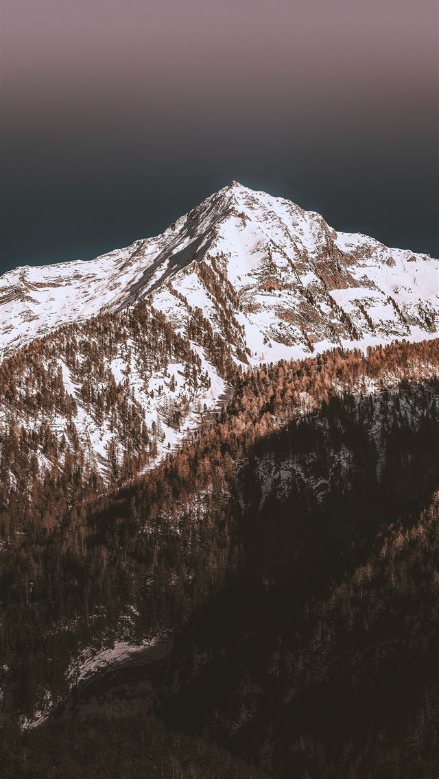 640x1136 snow covered mountain during daytime - grey iPhone Wallpaper