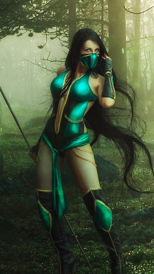 640x1136 mortal kombat jade cosplay 4k - artstation iPhone Wallpaper