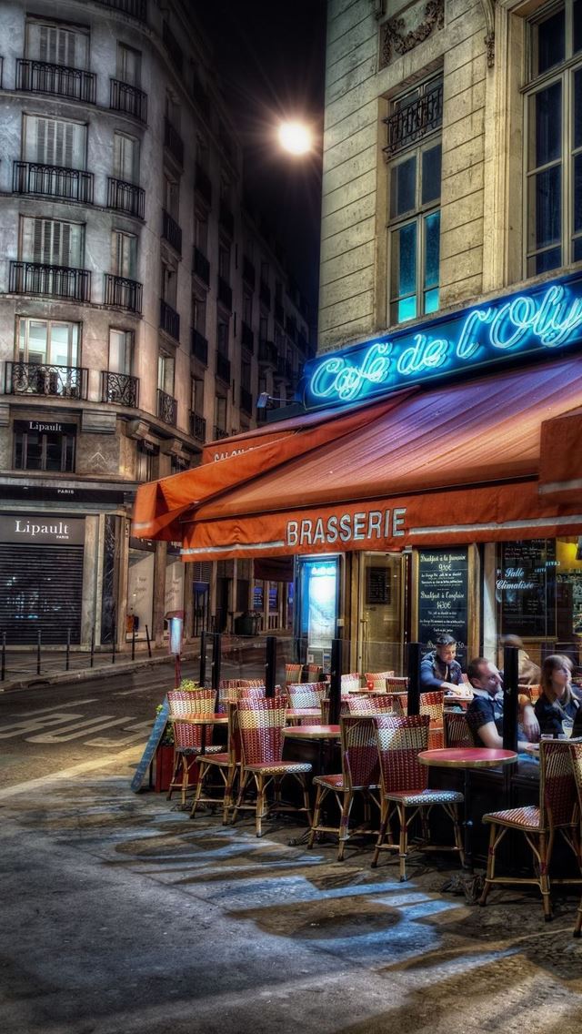 640x1136 Paris street corner coffee - coffee iPhone Wallpaper