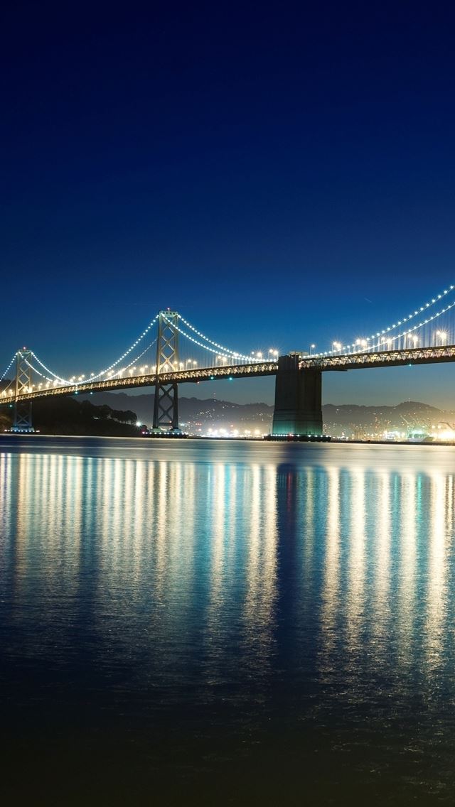 640x1136 Lighted Bridge - bridge iPhone Wallpaper