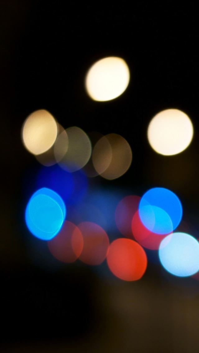 640x1136 Night Bokeh - circle iPhone Wallpaper
