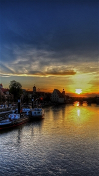 Regensburg sunset wallpaper