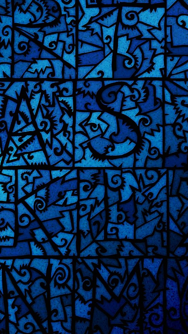 640x1136 Blue Stained Glass - stained iPhone Wallpaper