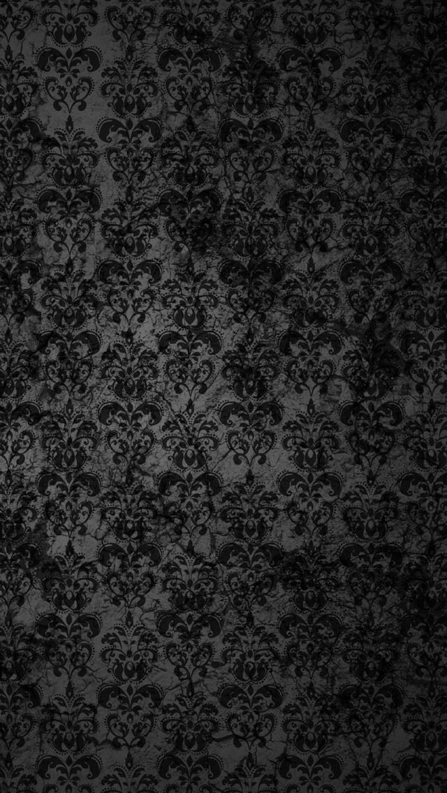 640x1136 Black Floral Grunge - flower iPhone Wallpaper