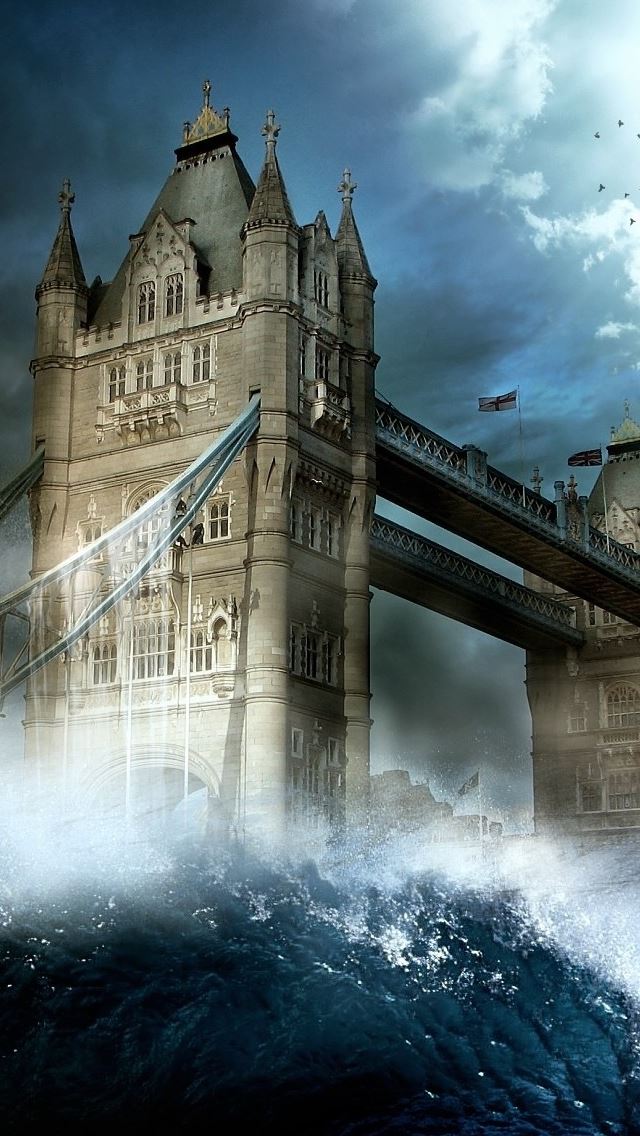 640x1136 London Tower Bridge Wave - tower iPhone Wallpaper
