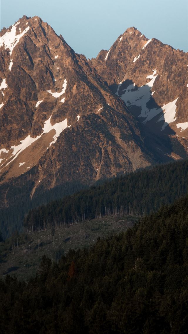 640x1136 brown mountain - winter iPhone Wallpaper