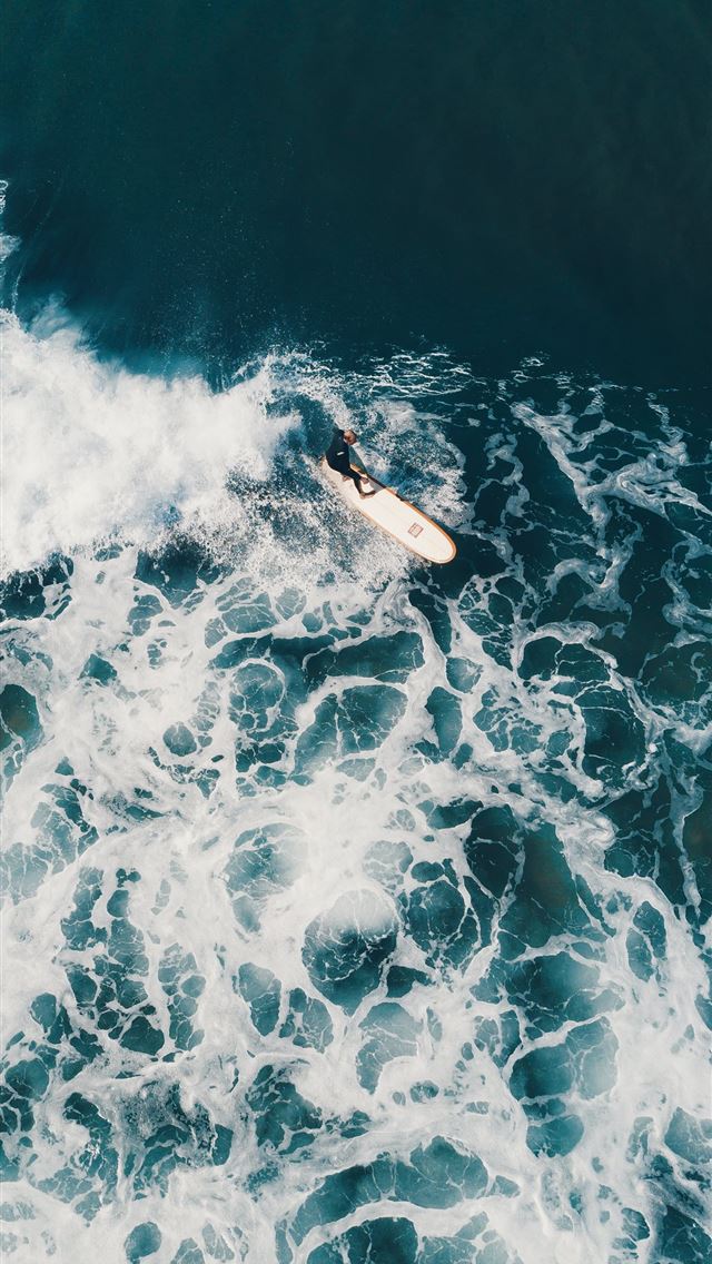 640x1136 person surfing on sea waves during daytime - wave iPhone Wallpaper