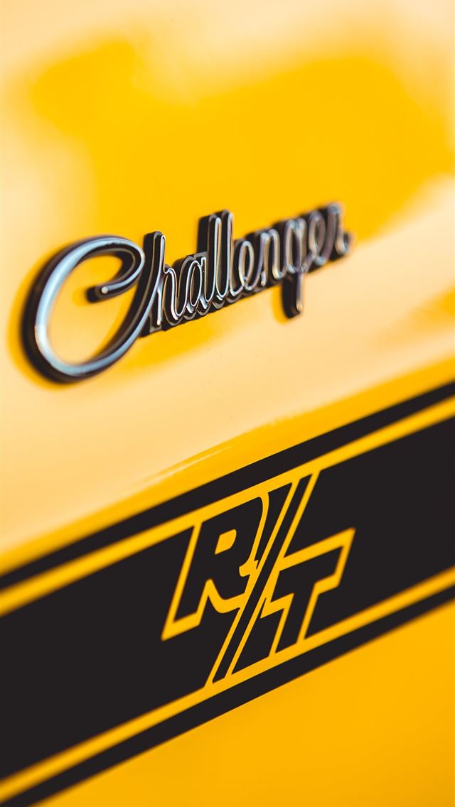 yellow Dodge Challenger iPhone wallpaper 
