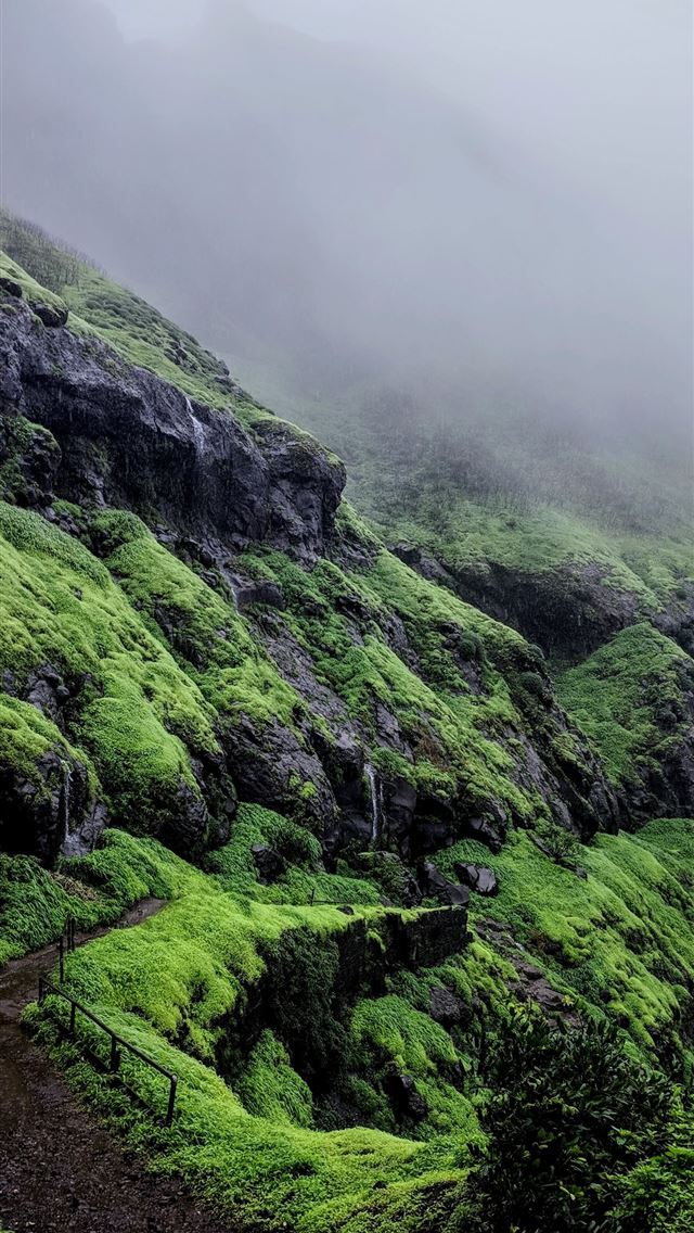 640x1136 aerial view photography of green grass mountain - india iPhone Wallpaper