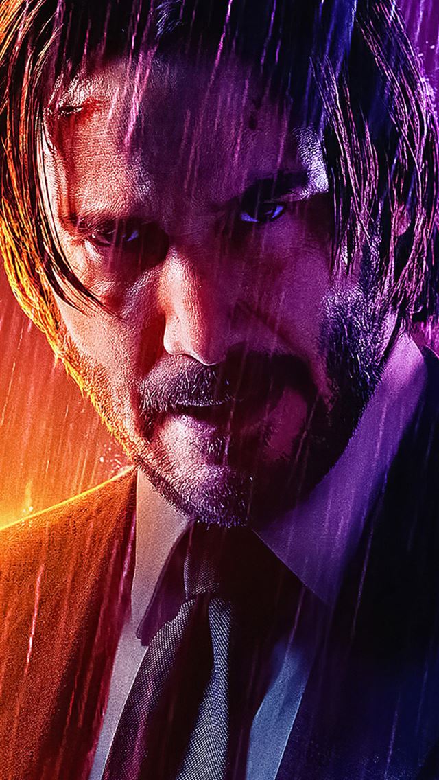 640x1136 john wick rain 4k - artwork iPhone Wallpaper