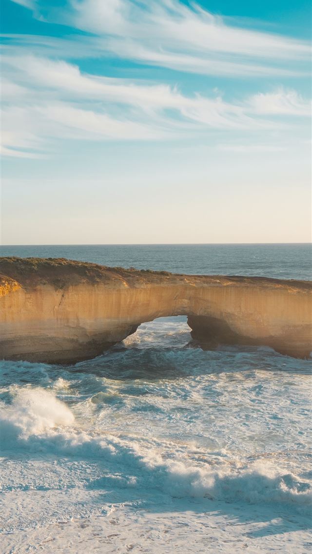 640x1136 boulders body of water - great ocean road iPhone Wallpaper