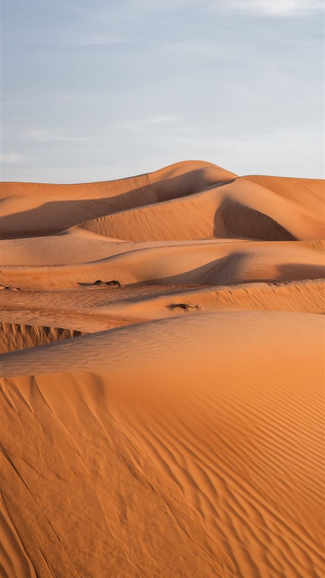 640x1136 brown sand under blue sky during daytime - desert iPhone Wallpaper