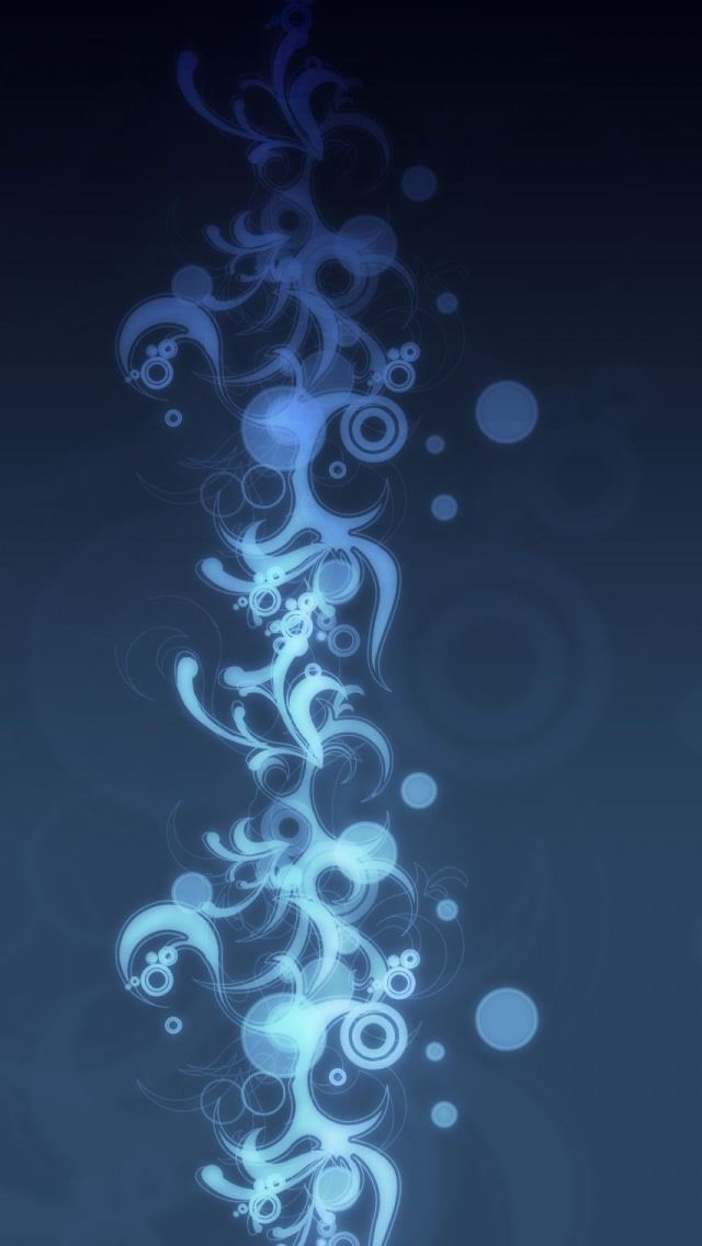 640x1136 Light Blue Abstract Design - flower iPhone Wallpaper