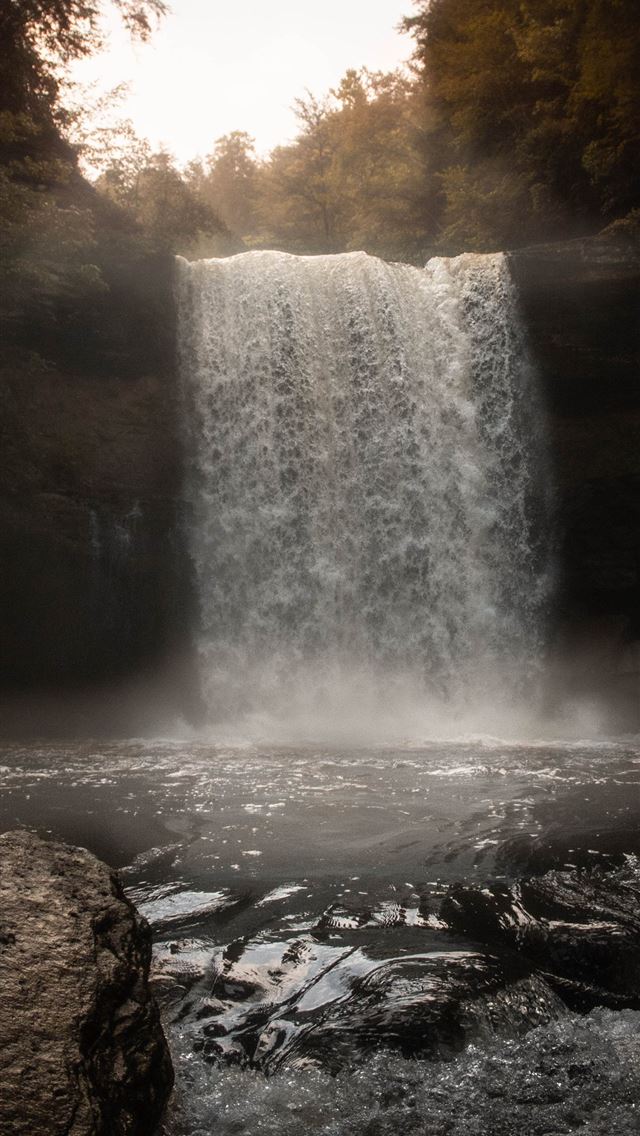 waterfalls during daytime iPhone wallpaper 