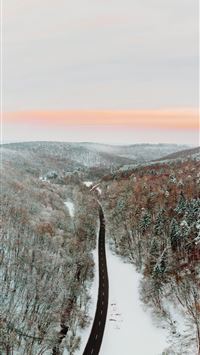 aerial photography of concrete road wallpaper