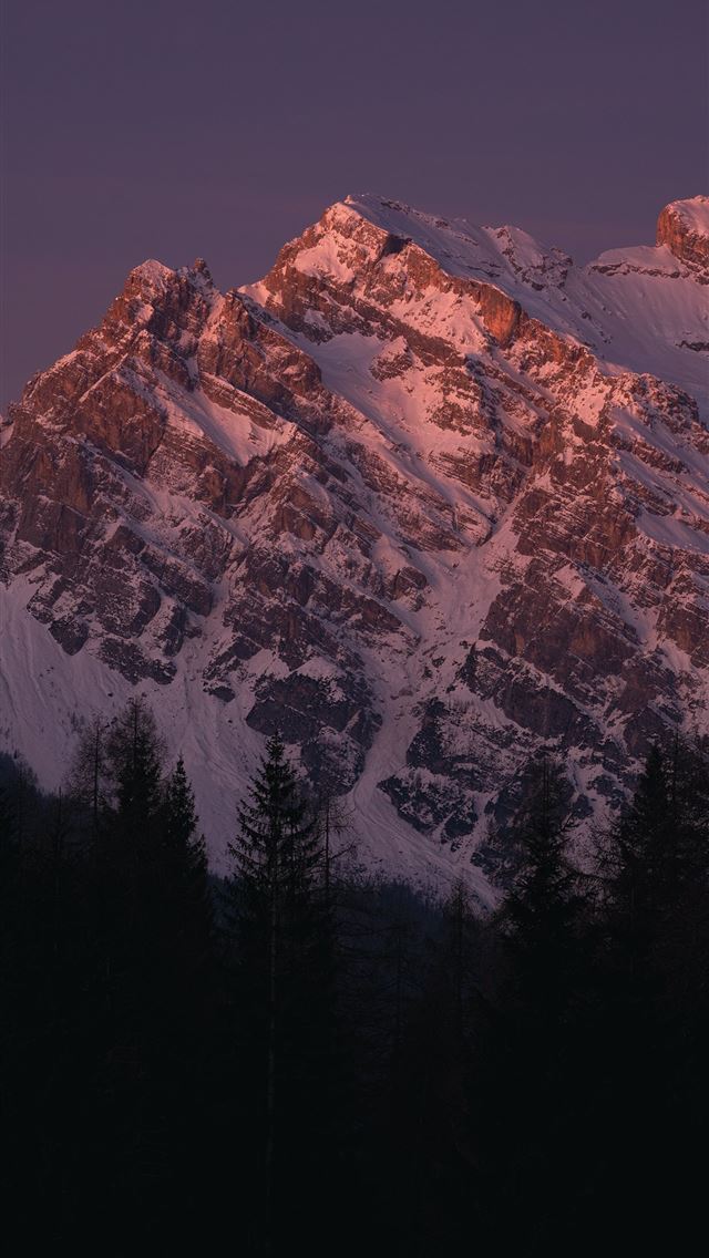 640x1136 snow covered mountain during daytime - winter iPhone Wallpaper