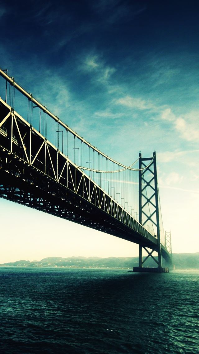640x1136 The Golden Gate - golden iPhone Wallpaper
