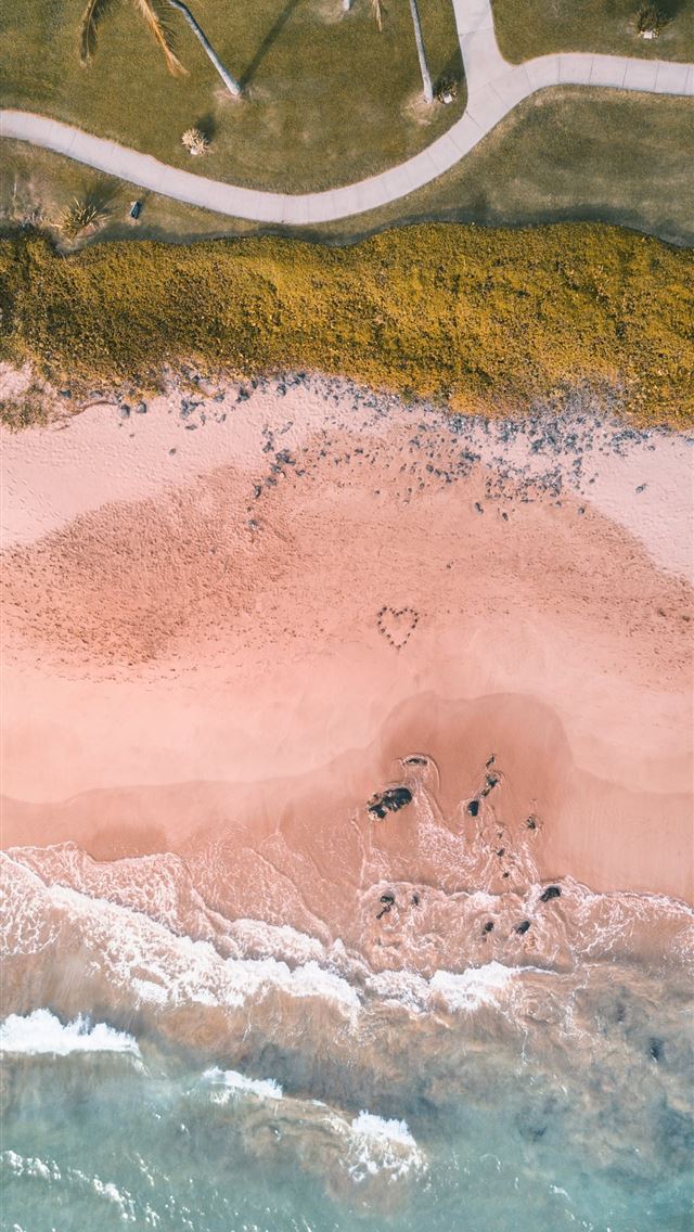 640x1136 bird's eye view of shore - maui iPhone Wallpaper
